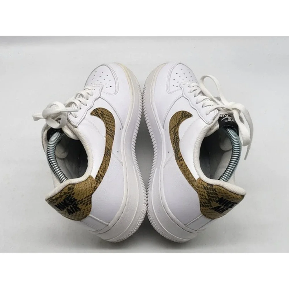 Nike Air Force 1 Low‎ Retro Ivory Snake 2019 Womens Size 7 Leather Sneakers